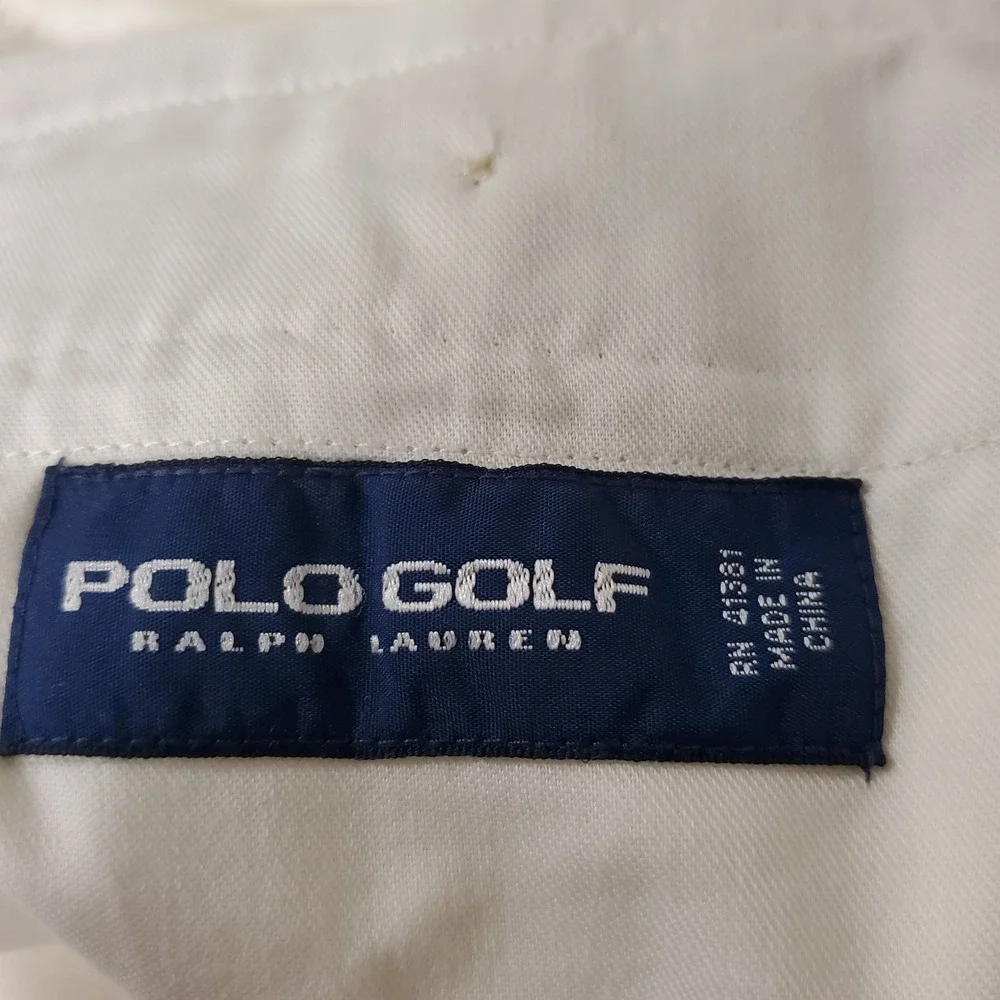 Polo Golf Ralph Lauren Mens Chino Pants Size 36L Cotton Silk Linen Pleated
